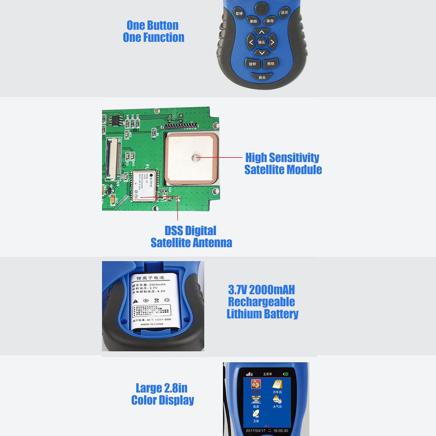 Professional Land Area Measure Meter, High Precision Farmland Measuring Instrument with Data Storage 2000mAh Battery Auto Calculation for Outdoor Surveying