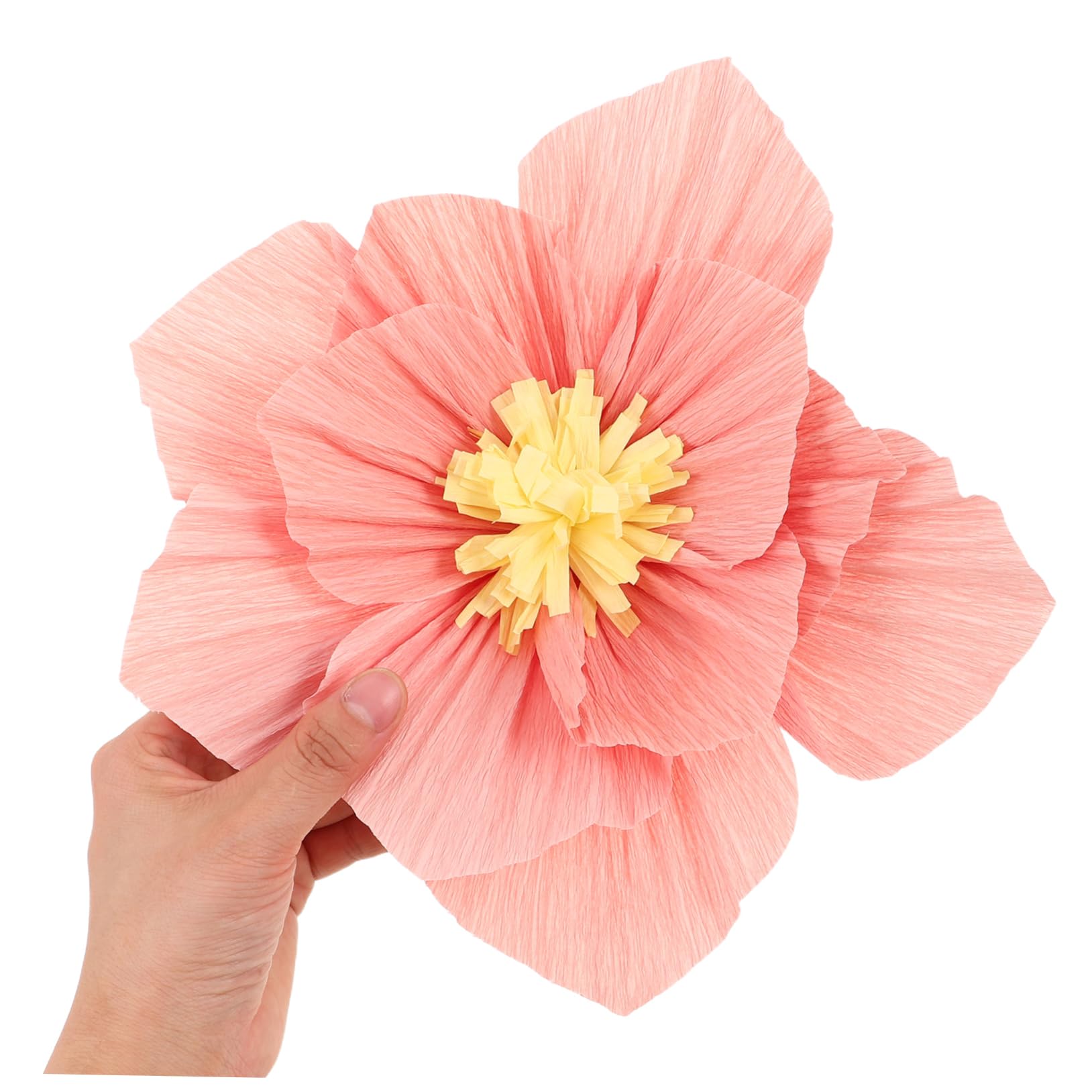 PRETYZOOM 24 Pièces Fleurs en Papier Crépon 3D, Décoratives, Papier