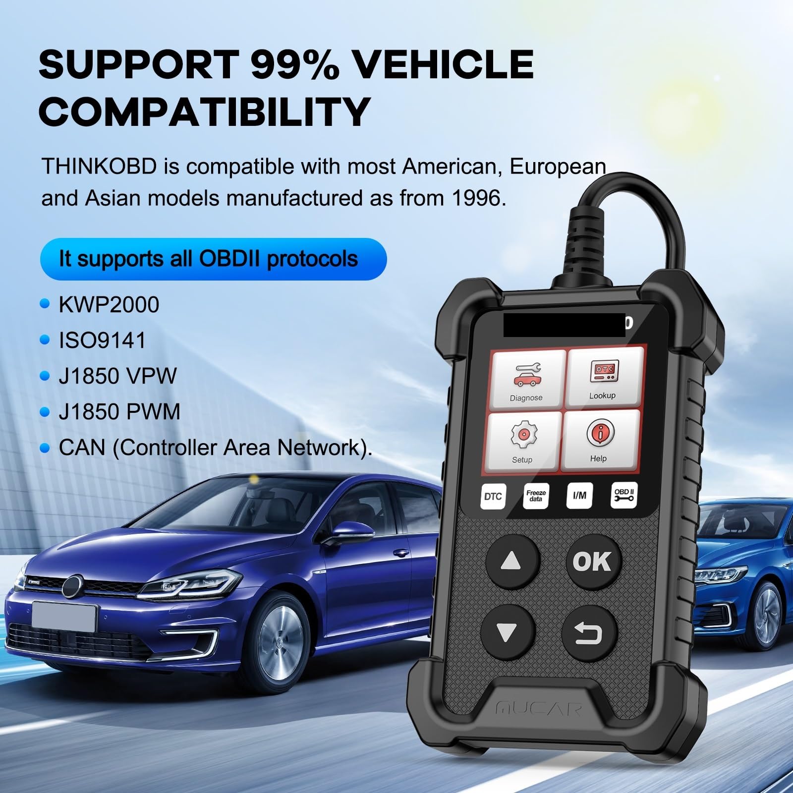 CDL20 OBD2 scanner Automotive Diagnostic Tools with Check Engine System DTC lookup scan tools code reader Lifetime Free