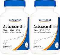 Vista 10 de Nutricost Astaxantina 12 mg, sin OGM y sin gluten, 120 cápsulas blandas (suministro para 4 meses)