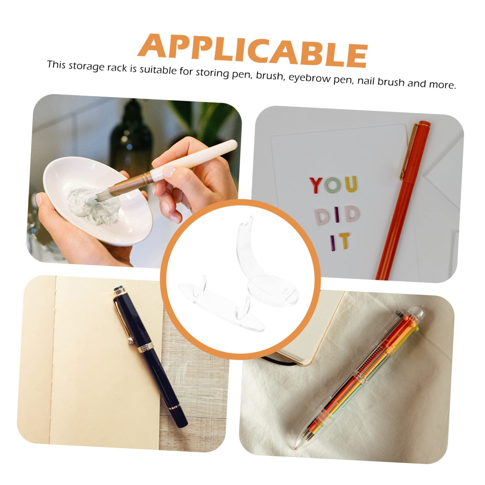 SHINEOFI 4 Set Portapenne in Acrilico Portapennarello Magnetico Cancello Di Visualizzazione Portapenne Trasparente Tazze Per Penne Porta Trucchi Supporti Per Carte Transparent 2 Pezzi * 4