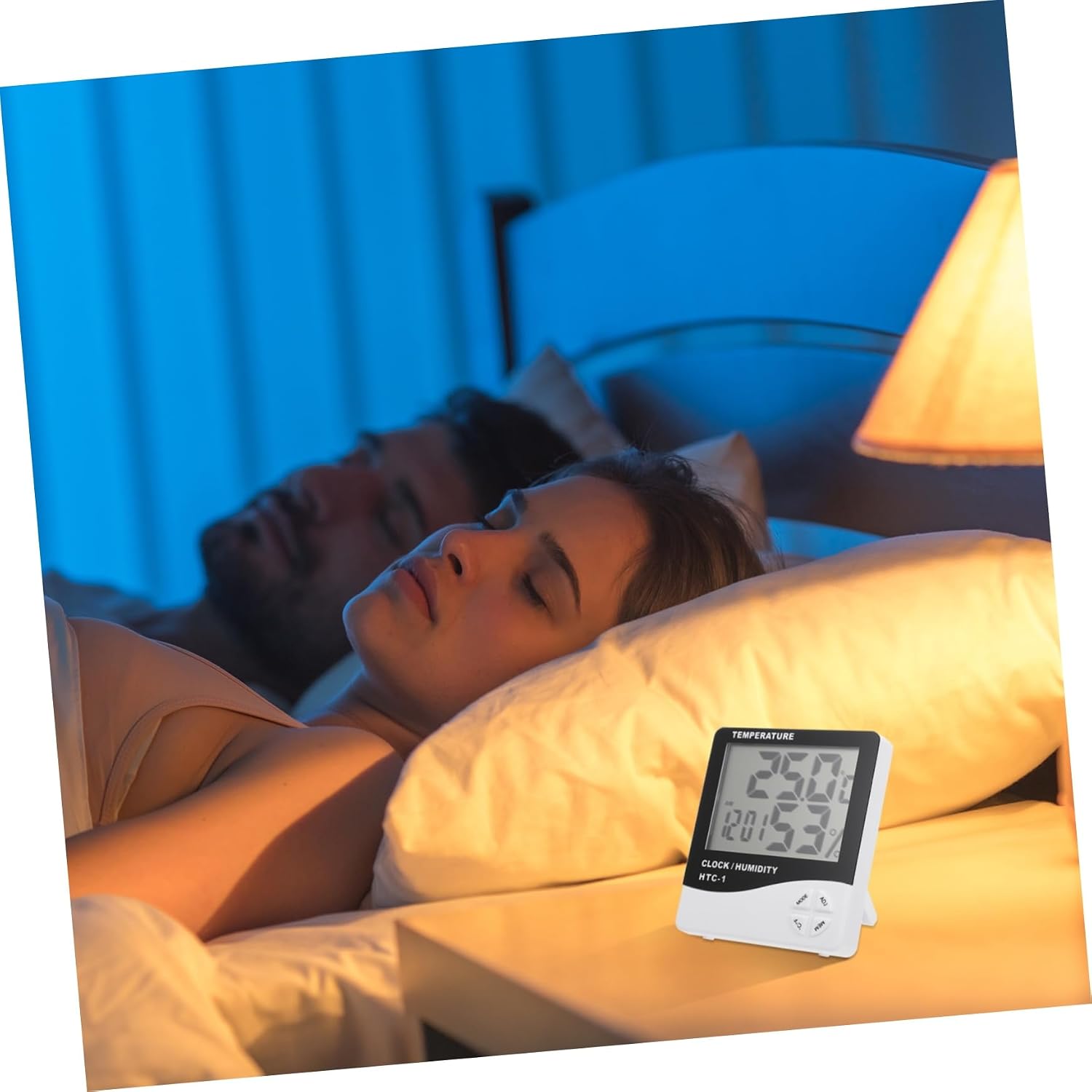 Luxshiny Digital Clock Temperature Humidity Display for Boys and Girls Room Hotel Bedroom Living Room Study