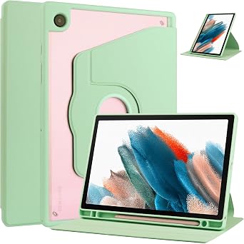 360 Degree Rotating Stand Compatible Galaxy Tab S6 Lite 10.4 Inch 2024/2022/2020 Case Vertical Stand Cover S Pen Storage Charging Compatible Lightweight Shockproof Transparent Back Cover Galaxy Tab S6