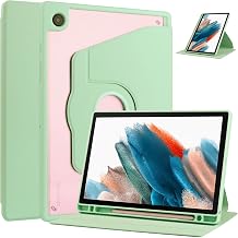 360 Degree Rotating Stand Compatible Galaxy Tab S6 Lite 10.4 Inch 2024/2022/2020 Case Vertical Stand Cover S Pen Storage Charging Compatible Lightweight Shockproof Transparent Back Cover Galaxy Tab S6