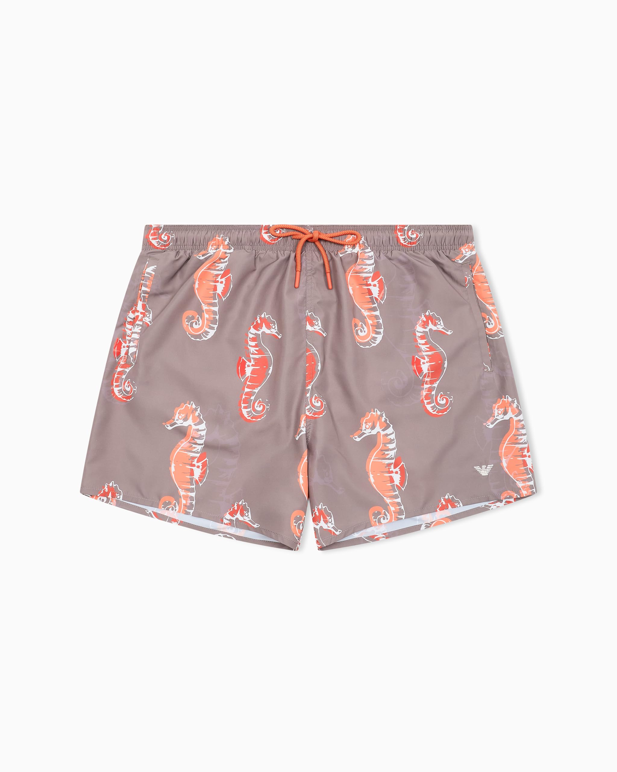 Emporio Armani Herren Walnut Pr. Seepferdchen Mid Boxer Badehose, M