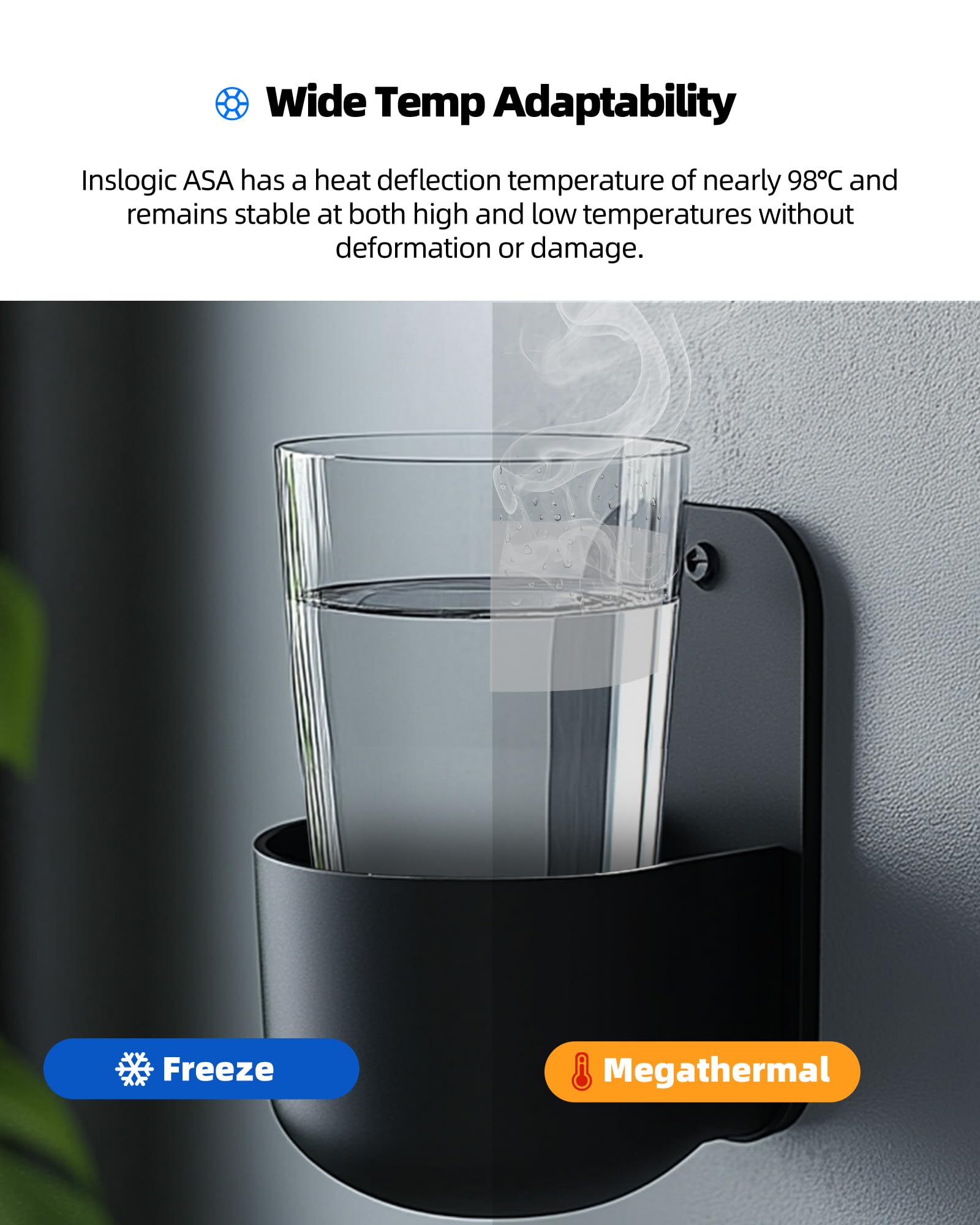 Inslogic ASA Filament Pęczek 1,75 mm, 4 kg, do drukarek 3D, odporny na UV i warunki atmosferyczne, wysoka wytrzymałość i odporność na ciepło, gładki druk, Czarny+Czerwony+Niebieski+Zielony