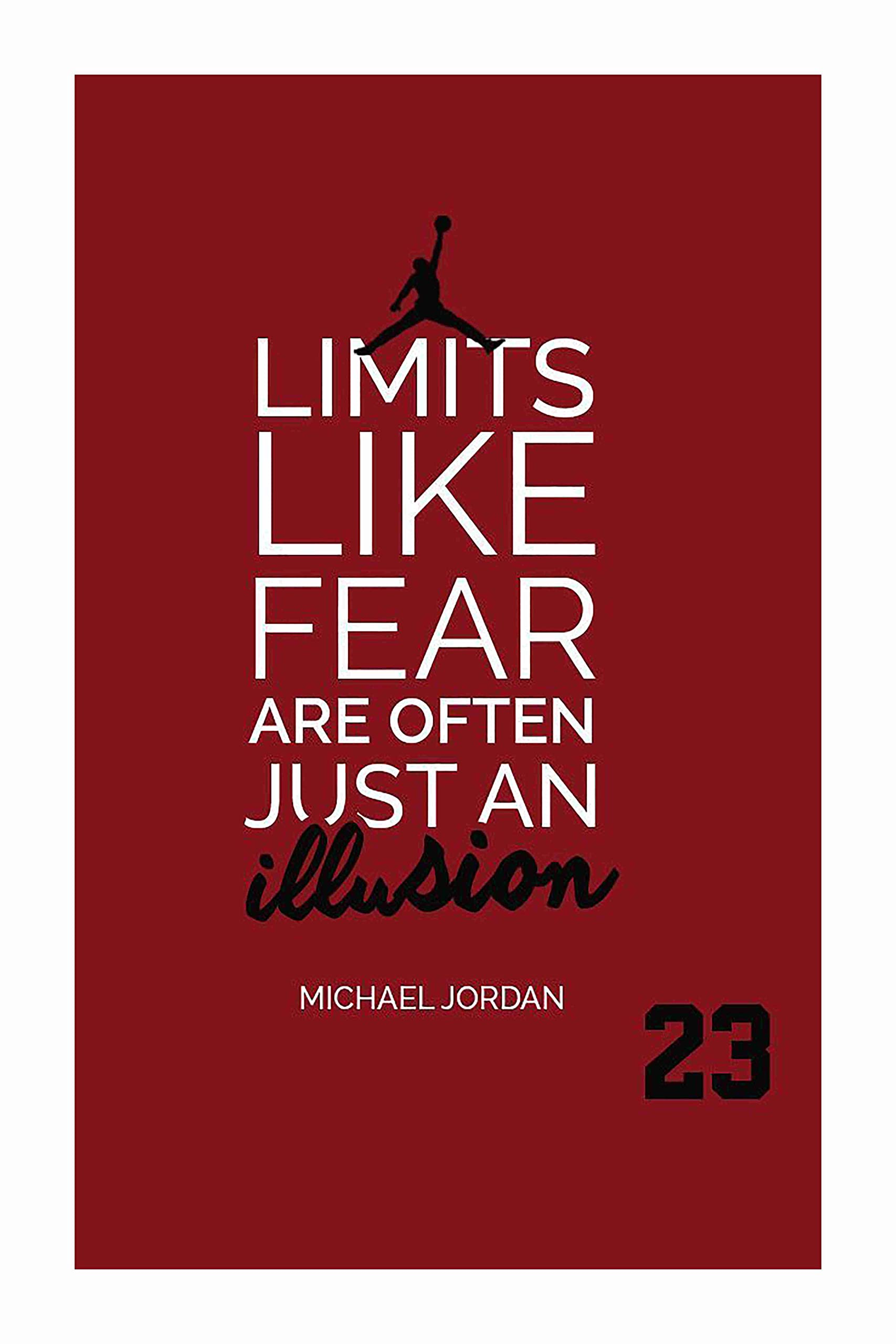 BALDAU PRINTS Michael Jordan Motivational Basketball Photo Wall Poster For Room (Gloss Laminated, 12X18 Inch, 300 GSM) F-217