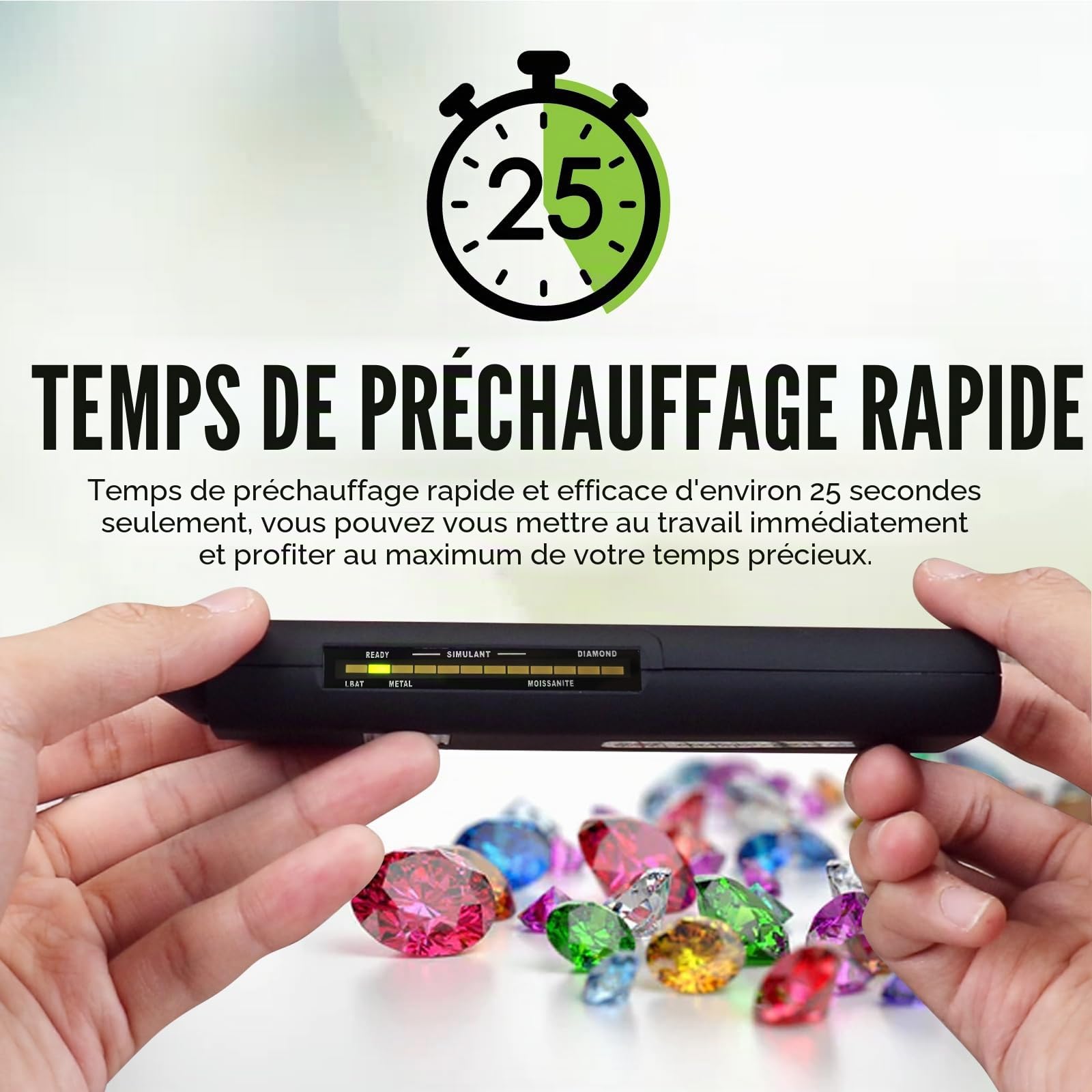 Professional Kit de Testeur de Bijoux à 2 Points - Test Précis de Diamants, Moissanite, Métaux et Pierres Précieuses - Dispositif de Test de Haute Précision pour Bijoutiers Débutants et Experts