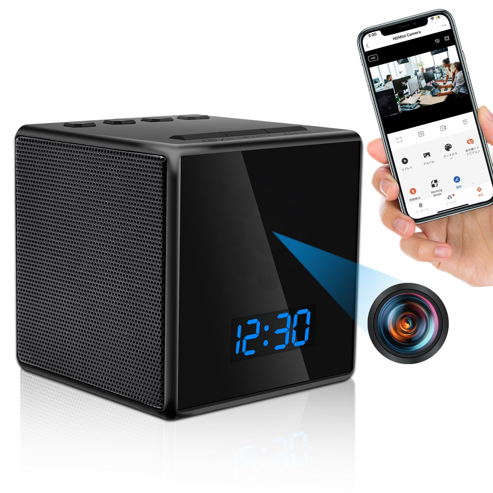 小型カメラ Bluetoothスピーカー 時計型カメラ HD防犯カメラ Amazon.co.jp: 小型カメラ 隠しカメラ 監視カメラ小型 防犯カメラ小型