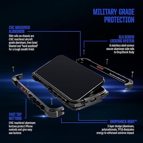 Miniatura 2 de Element Case Black Ops para iPhone 14 Plus  14 Pro Max (6.7 pulgadas), agresivamente resistente, táctico y a prueba de golpes con carteratarjetero y