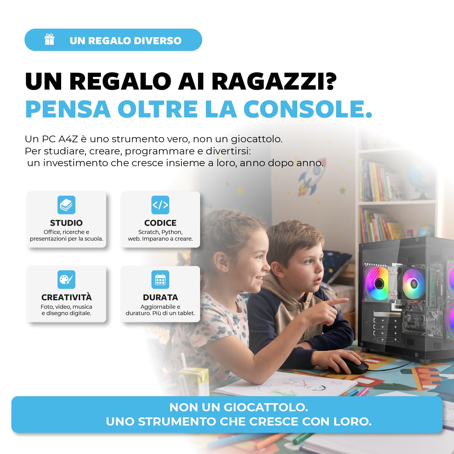 Keydo PC Fisso Desktop Ryzen 5 5600GT | 16GB DDR4 | SSD 512GB NVMe | Radeon Vega 7 | Windows 11 Pro | Tower Computer Fisso Completo NG-R