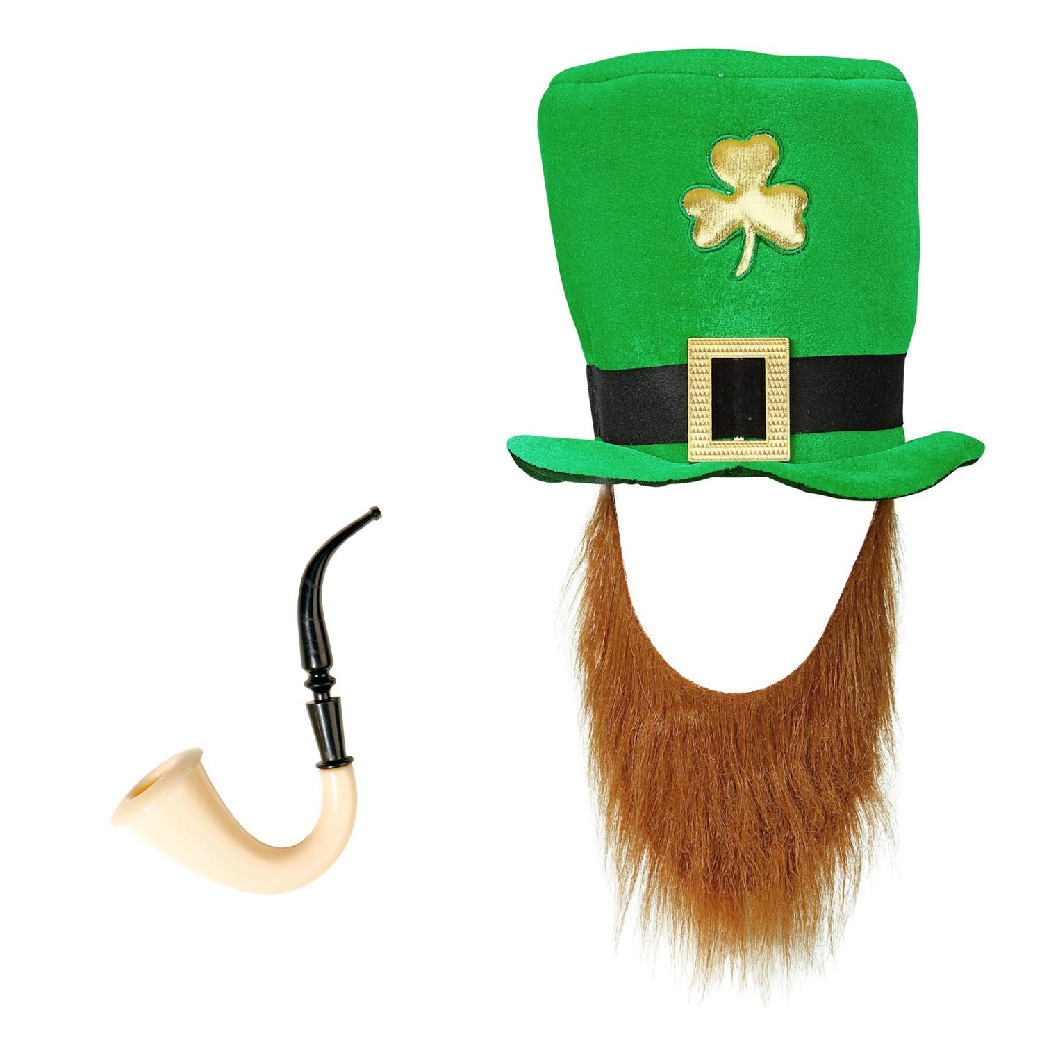 com-four Leprechaun, Kobold Costumes - St. Patrick's Day - Outfits and Accessories for the green, Irish Festival - for Mardi Gras, Shrovetide, Carnival, Parade, Motto, Irish Pub (02 pieces - Set05)