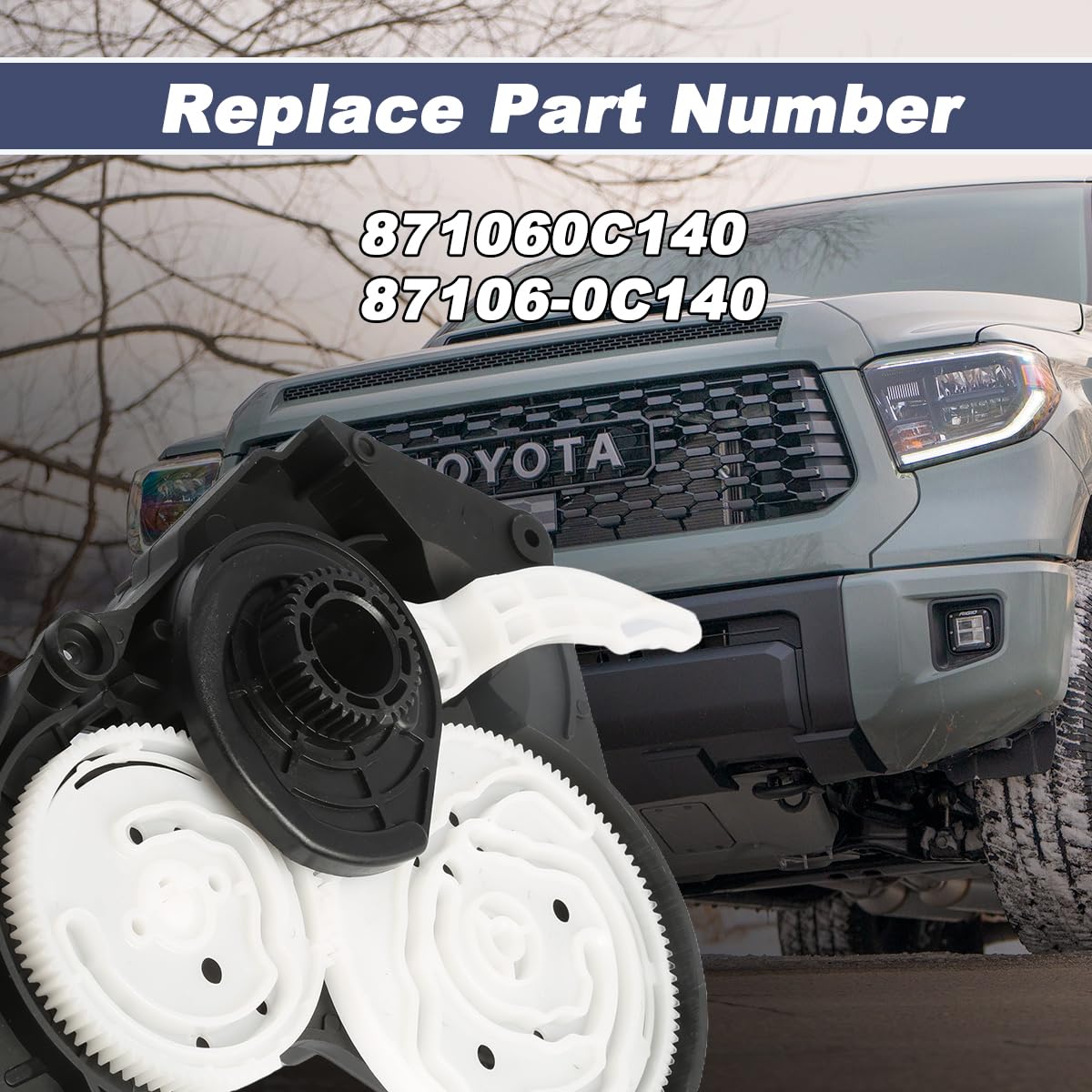 HVAC Blend Door Actuator - Heater A/C Damper servo- Fits Toyota Tundra 2007–2021, Sequoia 2008–2022 - Replaces# 87106-0C140