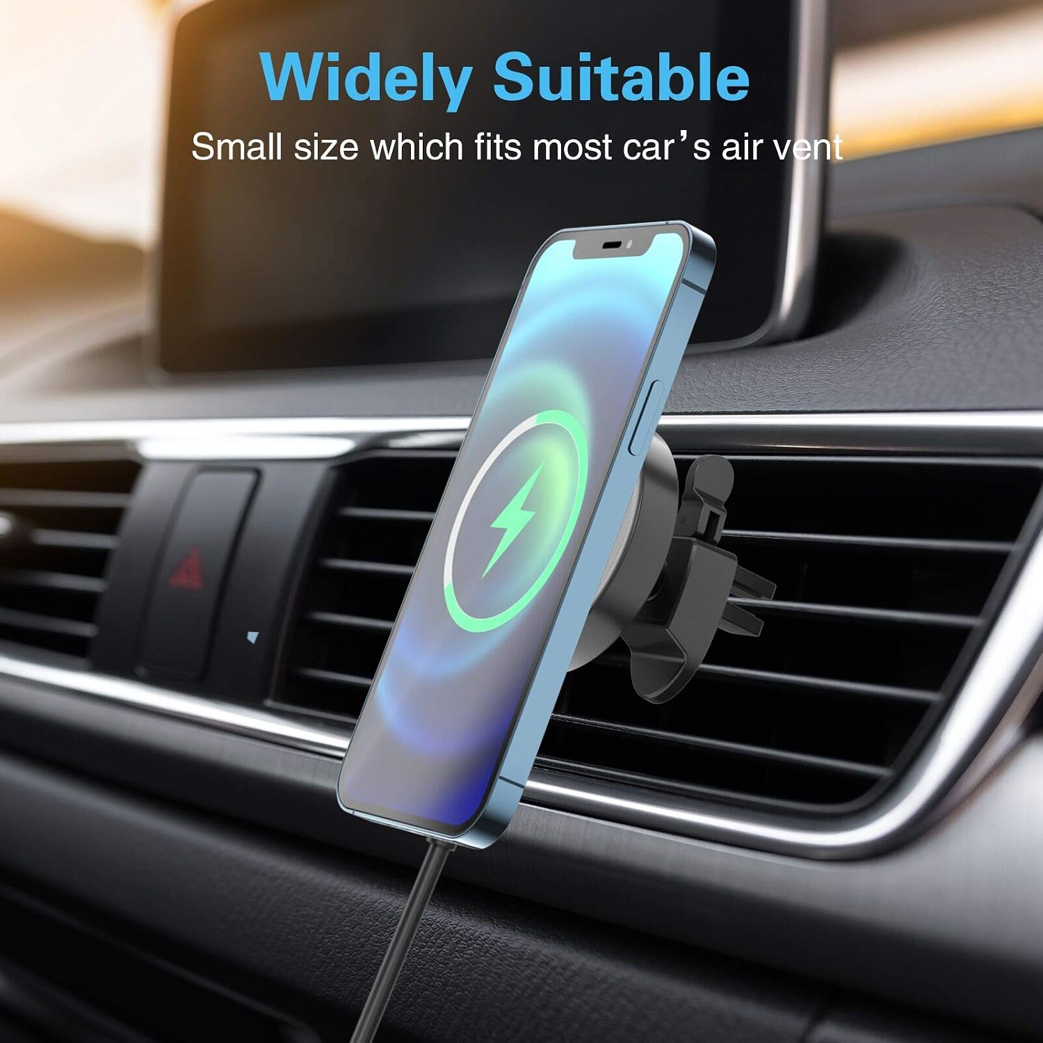 COSOOS Compatible with Mag-Safe Wireless Charger, Magnetic Wireless Car Charger for iPhone 14 Pro/14/13/Mini/13 Pro/13 Pro Max,12,15W Fast Car Wireless Charger Mount,360° Air Vent Phone Holder