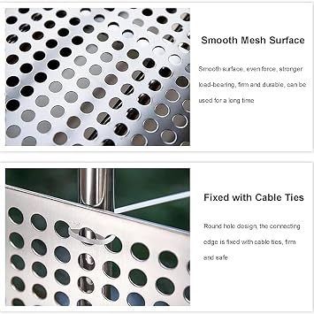 SCITOY 304 Stainless Steel Metal Mesh Metal Grate Panel Expanded Perforated Metal Plate, for Air Vent Grille Filter Guard Furniture DIY and Outdoor Use(1mm Mesh,40x40cm)
