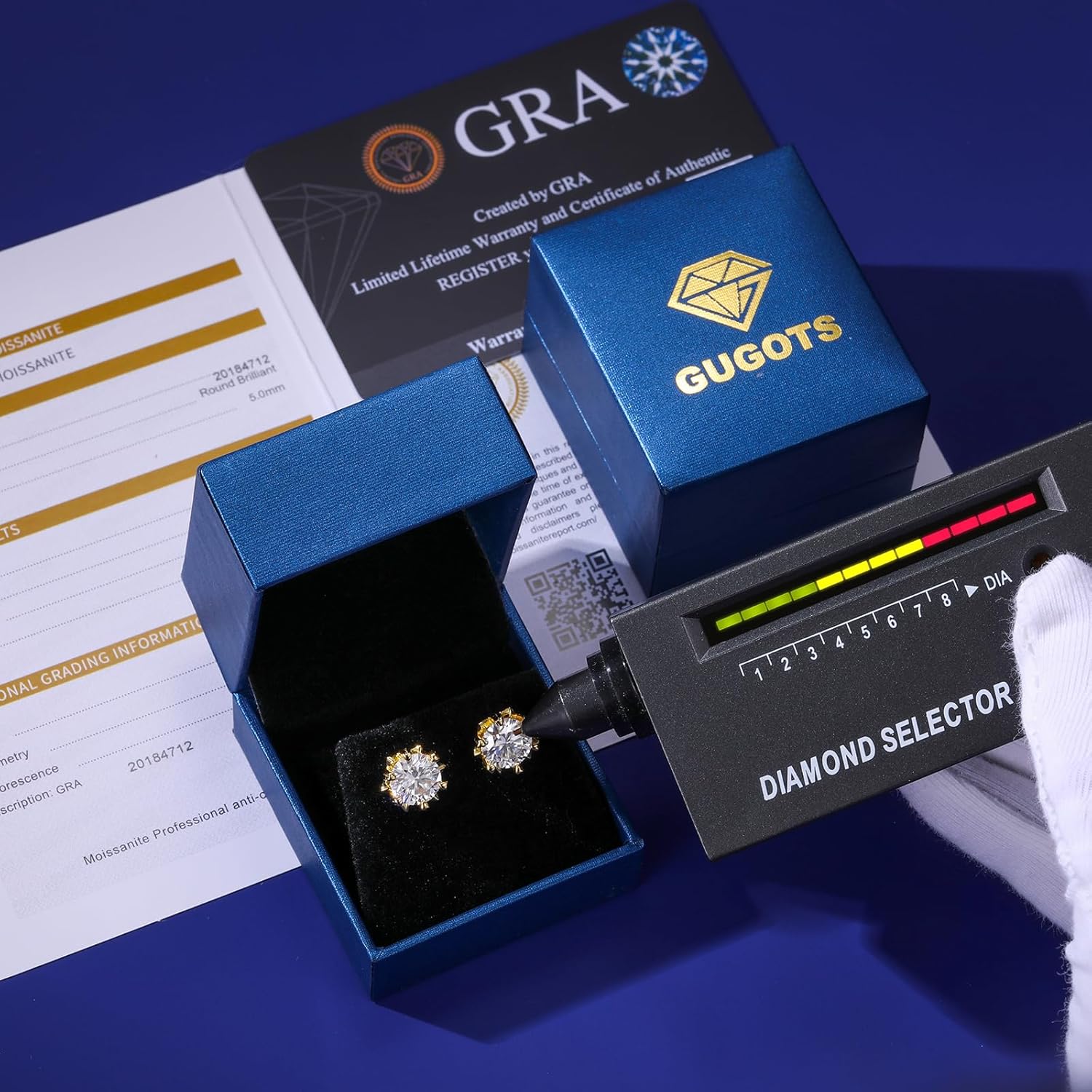 Moissanite Snowflake Stud Earrings Screw Back for Women 0.6-2.0ct 4-8mm 18K White/Gold Plated 925 Sterling Silver D Color VVS1 Clarity Moissanite Heart Earrings - Image 8