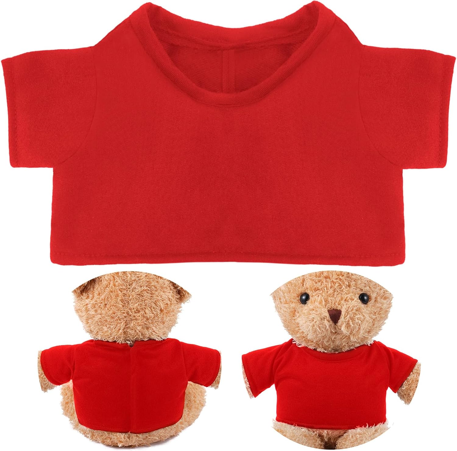 Sublimation Stuffed Bear Tshirt Fit 14-18 Inch Plush Bear Lovely Tiny Blank Stuffed Animal Clothes Easy Matching Doll Accessory Make Your Unique Stuffed Doll Outfit