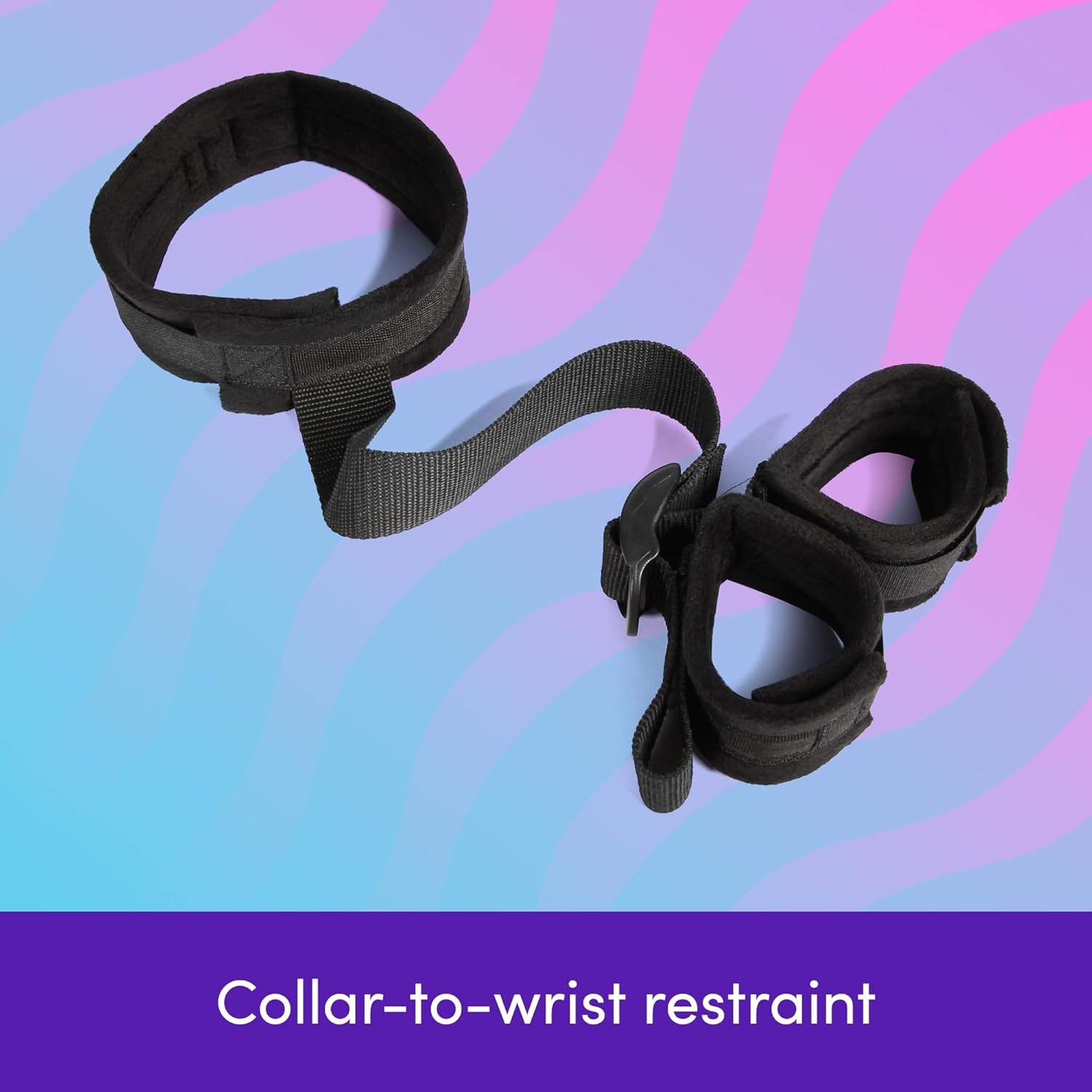 Lovehoney Bondage Boutique Collar to Wrist Sex Restraints | Adjustable Behind Back Padded Handcuffs | BDSM Collar & Leash for Bedroom Adult Games | Sexy Role Play Bondage Kit | Sex Toys for Couples