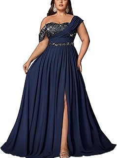 Women Plus Size Bridesmaid Dresses Sequin Summer Maxi Dress A Line Wedding Guest Prom Evening Party Cocktail Gown