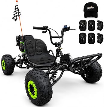 Outdoor Fun 212cc Gas Off-Road Go Kart for Adults & Teens Black