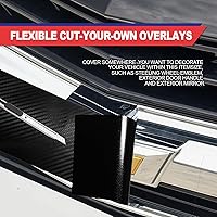 Vista 5 de Compatible con calcomanías de emblema de logotipo Chevy Bowtie de 11.8" x 4", 3 piezas, calcomanías cortadas DIY, 3 piezas de superposición de Fibra