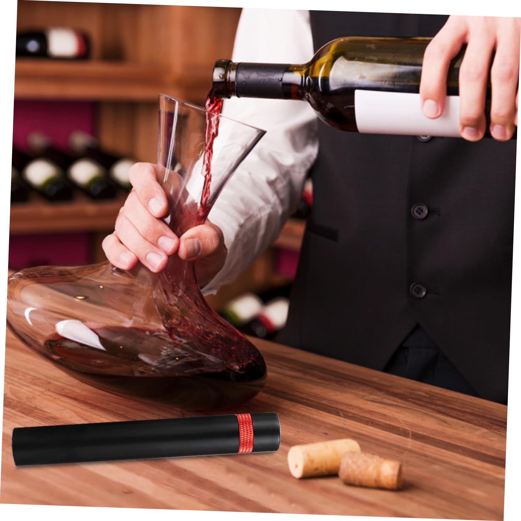 Amosfun 3 Stk Korkenzieher professioneller Öffner Glasöffner-Werkzeug Multitools Wein-Kits wine bottle opener weinflaschenöffner praktischer Weinöffner Handbetätigter Weinöffner Abs rot