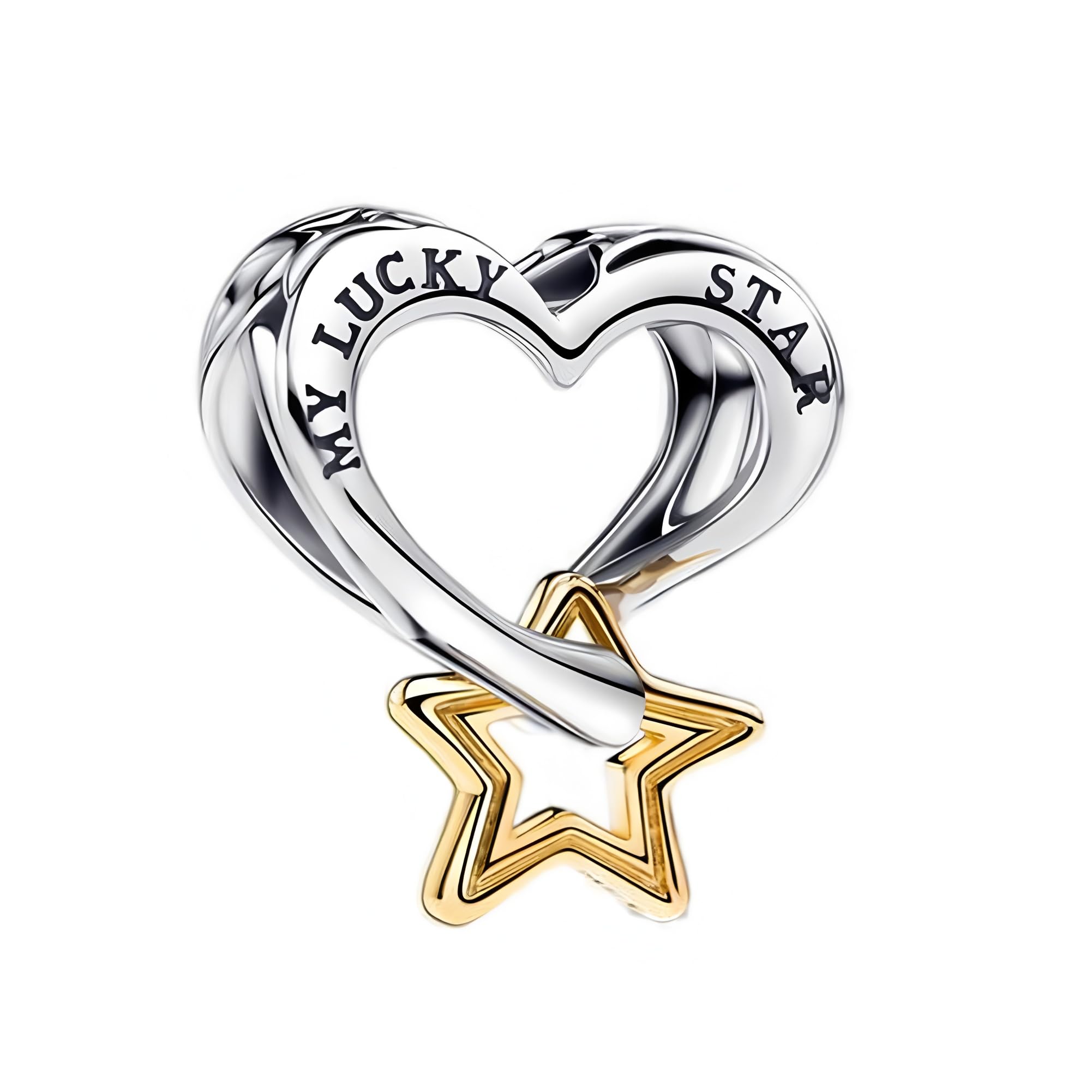 Charm Sparkling Crossover Star, Cupid Heart, Cross in Heart, Peacock, Rose, Skis, Charm 925 Sterling Silver Pendant, Women's Necklace Bracelet, DIY Pendant Fit for European Bracelet-image-41