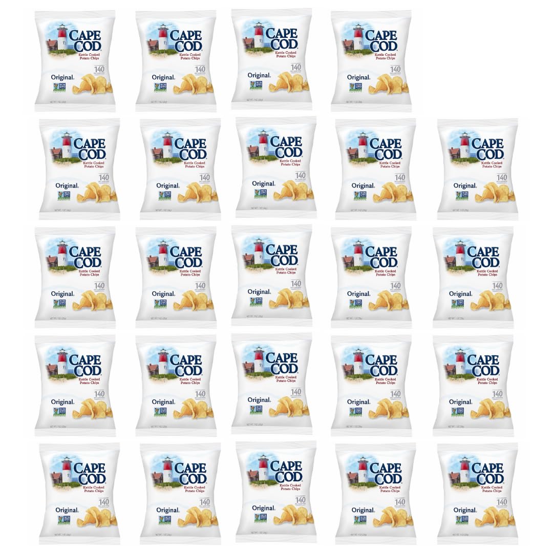 Cape Cod Kettle Cooked Potato Chips, Original, 0.75 oz, 24