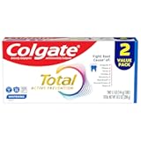 Total Whitening Toothpaste Paste&comma; 5&period;1 oz&comma; 2 Pack&comma; Fluoride Antibacterial for Plaque&comma; Gingivitis&comma; Sensitivity&comma; Stain Removal&comma; Clinically Proven&comma; Mint