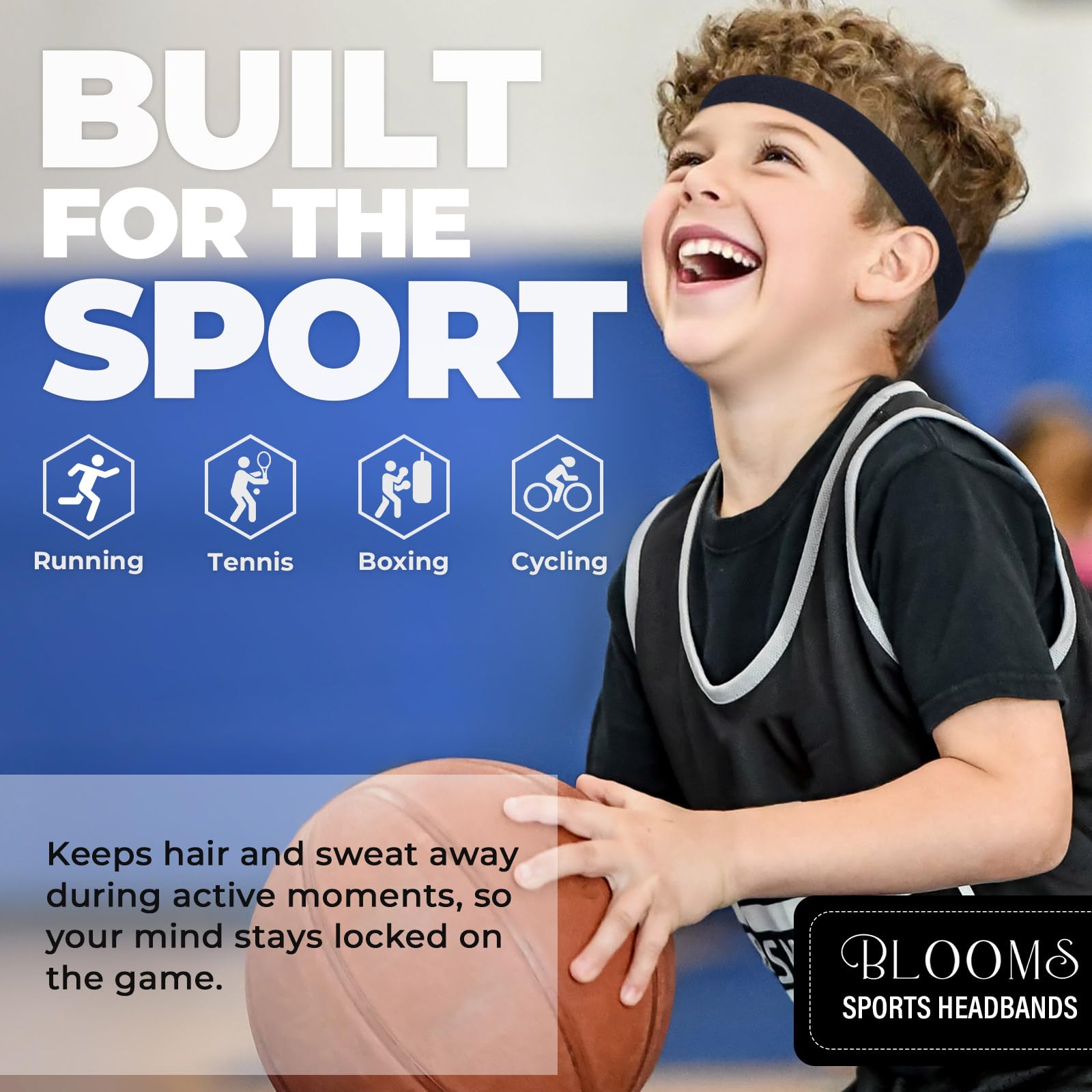 Pack 5 Diademas Deportivas Antideslizantes - Cintas Para Pelo Hombre/Mujer/Niños, Para Yoga, Correr, Fútbol
