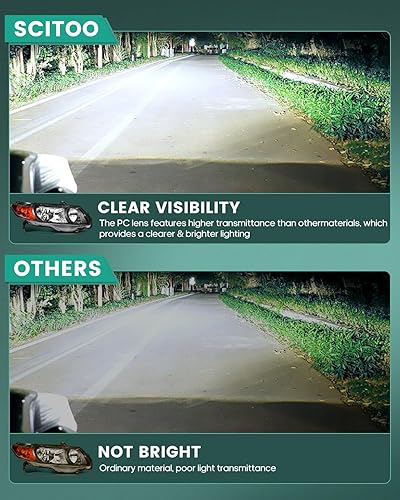 Miniatura 6 de SCITOO Faros delanteros para Honda Civic 2 puertas Coupé 2006-2011 faros negros carcasa ámbar reflector lente transparente lado conductor y pasajero