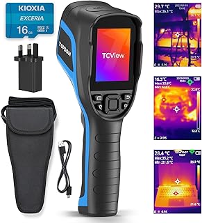 TOPDON TC004 Thermal Imaging Camera with 256x192 IR Resolution, Handheld Infrared Camera with 20Hz Frame Rate, 2.8" Color Screen, Video Recording, 12-hr Runtime, Measuring Range 20°C to 350°C