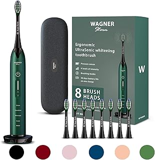 Wagner & Stern Ultrasonic whitening Toothbrush with Pressure Sensor. 5 Brushing Modes and 4 Intensity Levels with 3D Slidi...