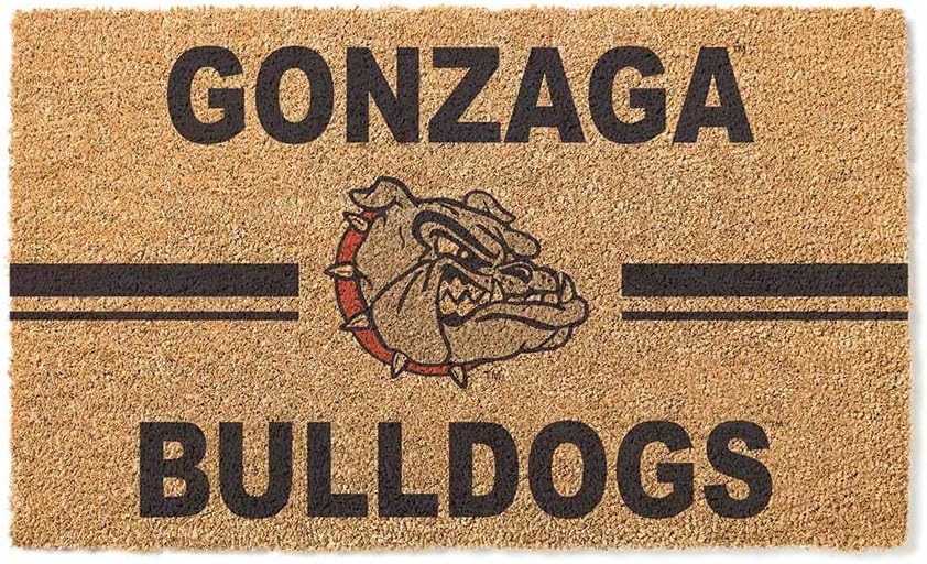 KH Sports Fan Logo Coir, 18x30 Inches, Outdoor Rug Display Your Team Spirit with This Unique Gonzaga Bulldogs Doormat, One Size, Multi