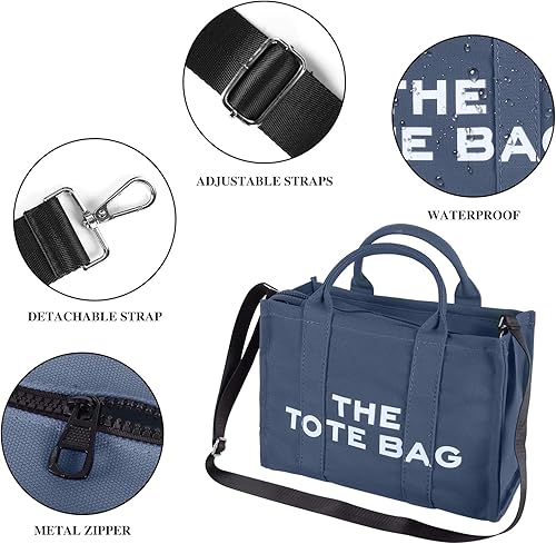 Miniatura 3 de The Tote Bags for Women,CanvasLeather Tote bag with Zipper,Shoulder,Crossbody,Handbag for Travel, School, Work