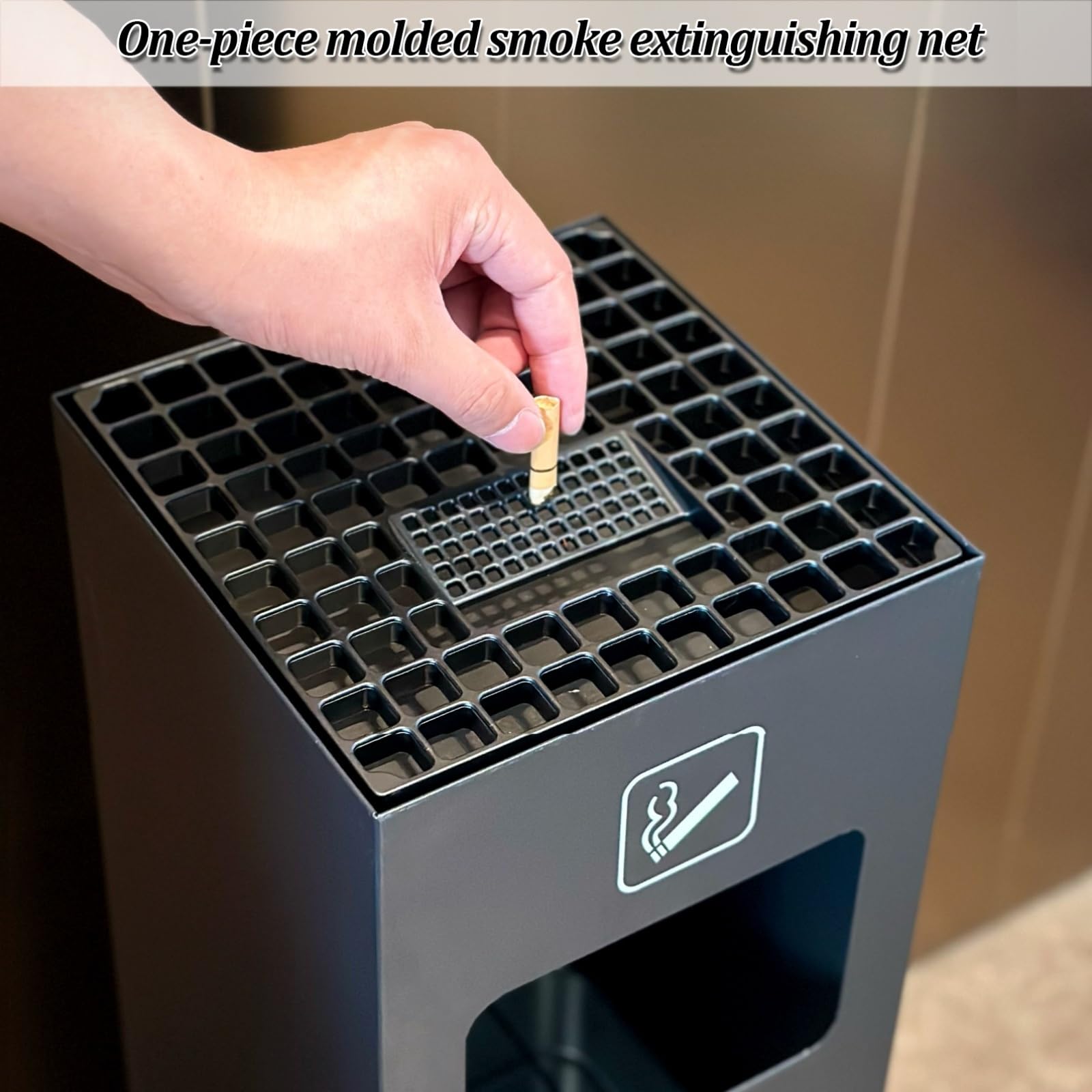 Heavy Duty Outdoor Ash Trash Bin, odporny na rdzę metalowy uchwyt do usuwania niedopałek z wyjmowanym wędlem wnętrznym do Garden Patio Hotel Park, oszczędność miejsca w pionowym projekcie
