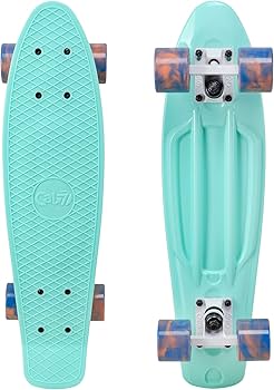 Amazon.com : Cal 7 22.5-Inch Mini Cruiser Skateboard Swirl Wheels