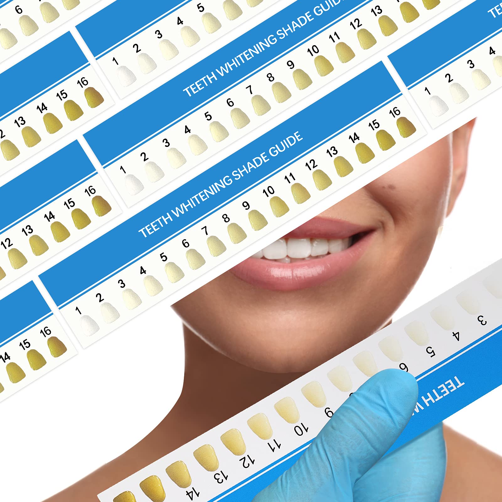 Dental Tooth Color Chart Dental Teeth Shade Guide Porcelain 20Color