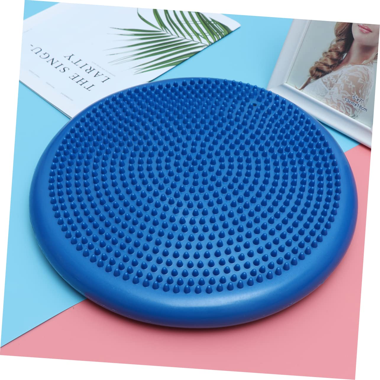 Cuscino Equilibrio Gonfiabile Blu in Pvc per Ragazzo Ragazza | Disco Oscillante, Input Sensoriale e Seduta Ergonomica, Pompa Manuale Inclusa Colore Casuale