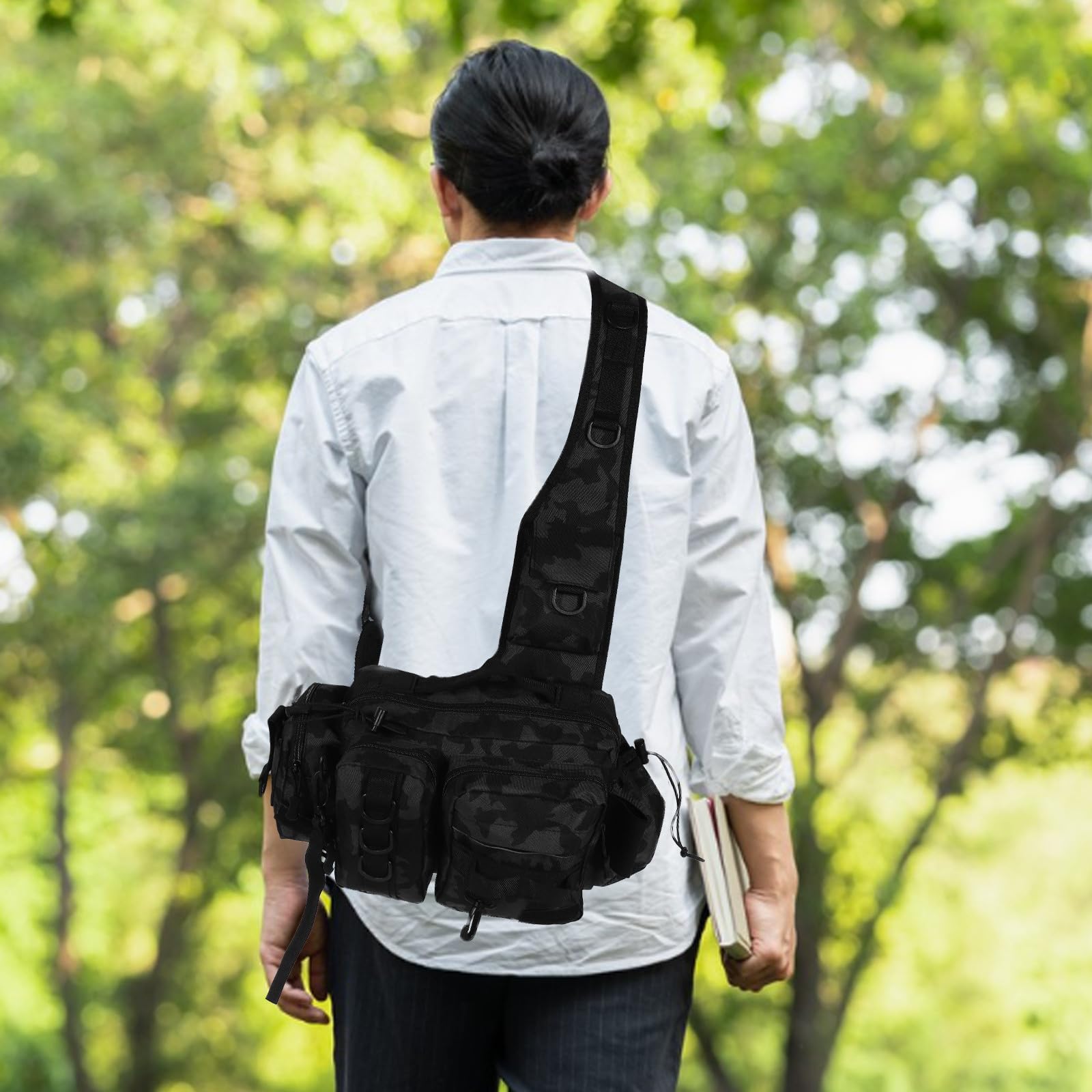 Angeltasche Multifunktionale, mit Umhängegurt, Polyester