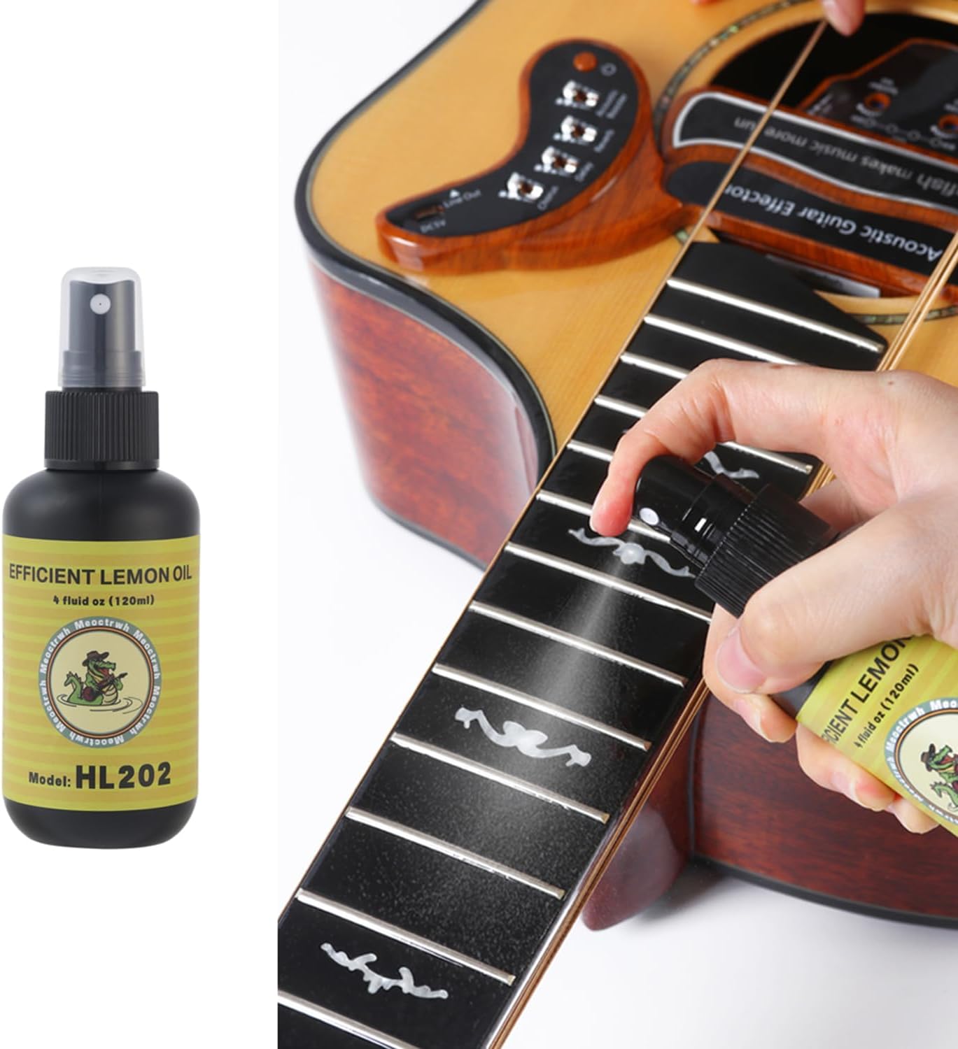 Guitar Fretboard Lemon Oil, Body Polish, String Cleaner, Polish Cloth, Guitar Care Kit