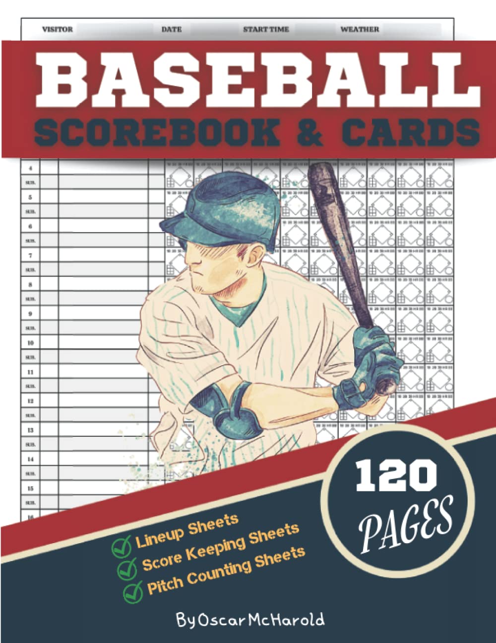 Baseball ScoreBook: Softball Or Baseball Scorekeeping Notebook With Pitch  Counting, And Lineup For Coaches And Fans | lagear.com.ar