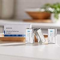 Vista 2 de McKesson Pilas alcalinas de 9 V, 9 voltios, larga duración, 10 unidades, 1 paquete