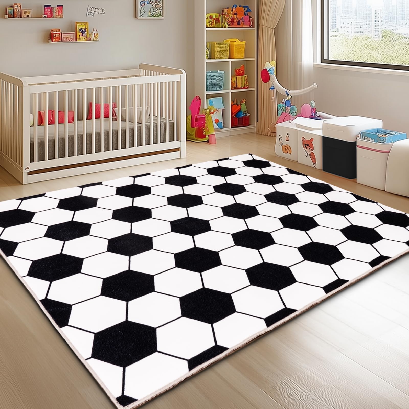 Tapis de football lavable et antidérapant fini les glissades décoration salon et chambre