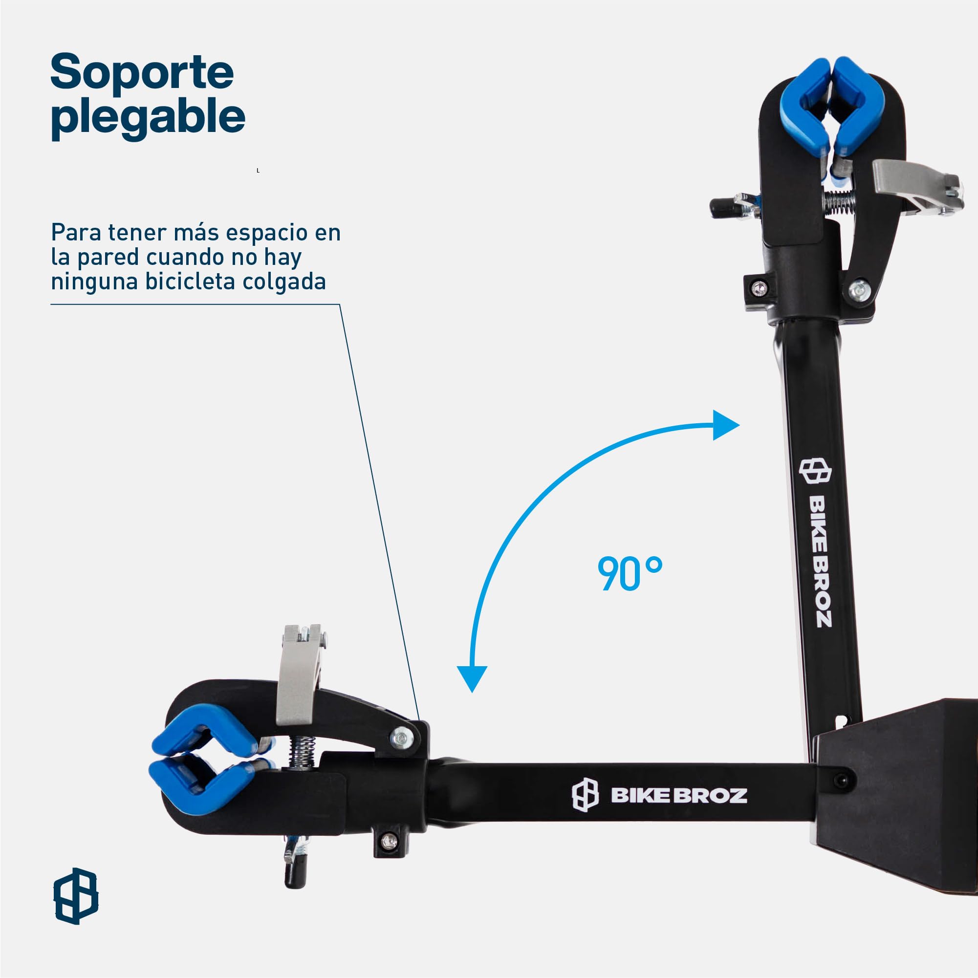 Soporte de pared para bicicleta estable adecuado como soporte de montaje y soporte de reparación, bicicleta de carretera y otros,Suspensión de bicicleta de BikeBroz