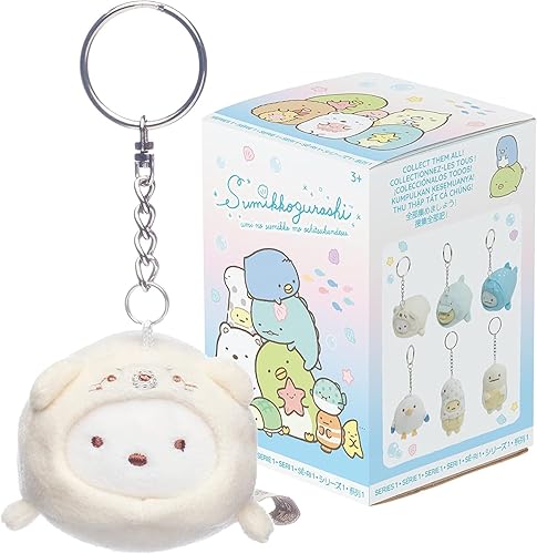 SUMIKKOGURASHI San-X - Peluche original de animales marinos (1 de 6 piezas), Azul