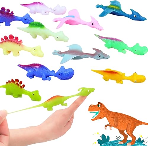NLWF Emocionantes juguetes de dinosaurio tirachinas Juego de disparos de dinosaurio volador de goma en miniatura Divertido juguete de catapulta de