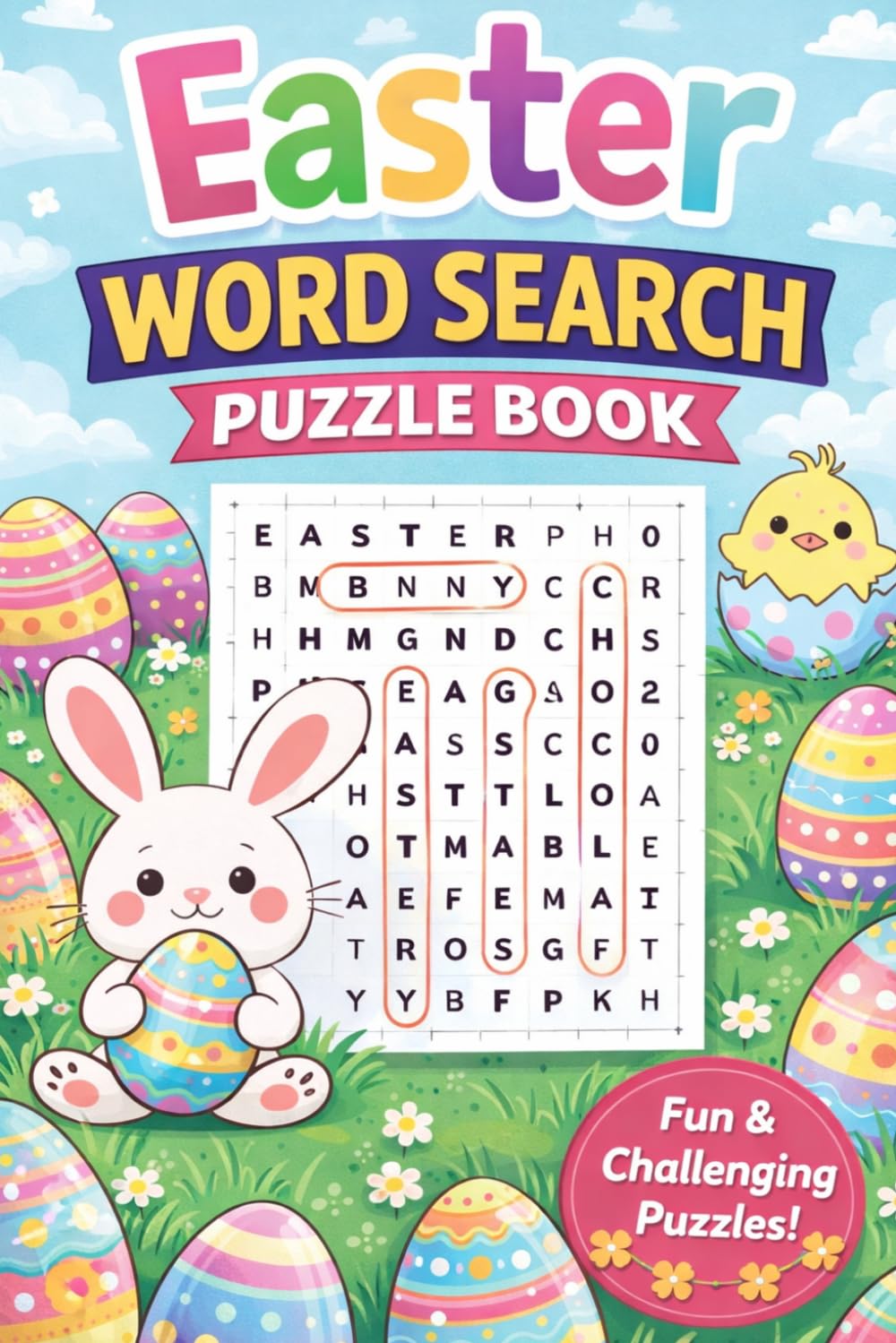 Easter Word Search Puzzle Book: 50 Fun & Challenging Puzzles with Solutions | Holiday Activity Book for Kids, Teens & Adults