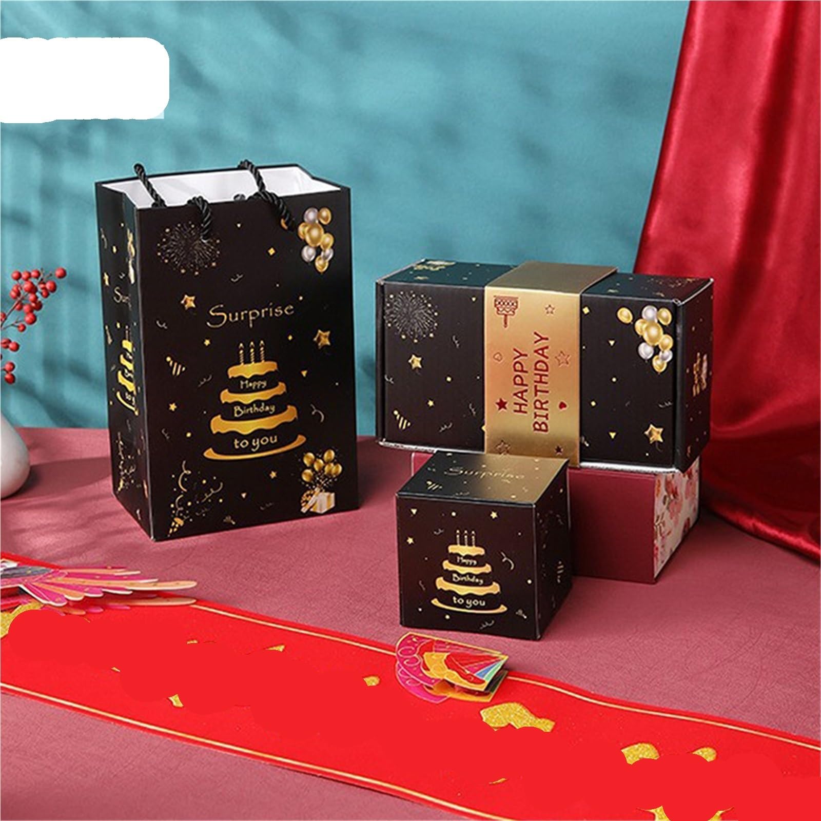 2 Paquetes De Cajas Sorpresa Explosión Plegables Para Fiestas