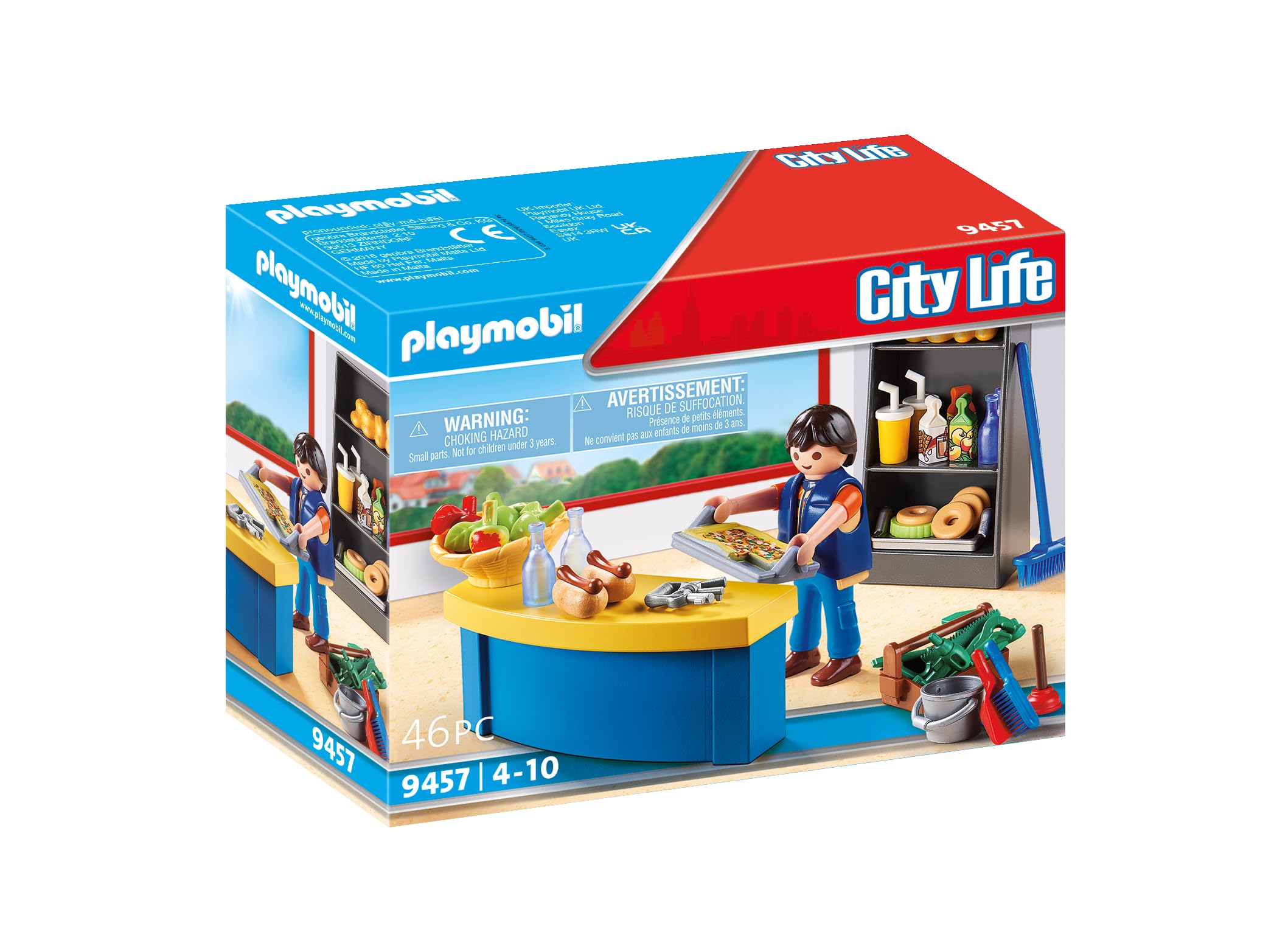 Playmobil 9457 City Life School Janitor with Tool Box, Fun Imaginative Role-Play, PlaySets Suitable for Children Ages 4+